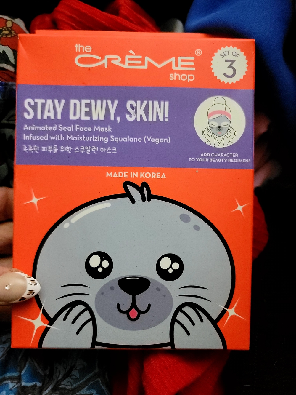 The Crème Shop Stay Dewy Skin! Animated Seal Face Mask — Red